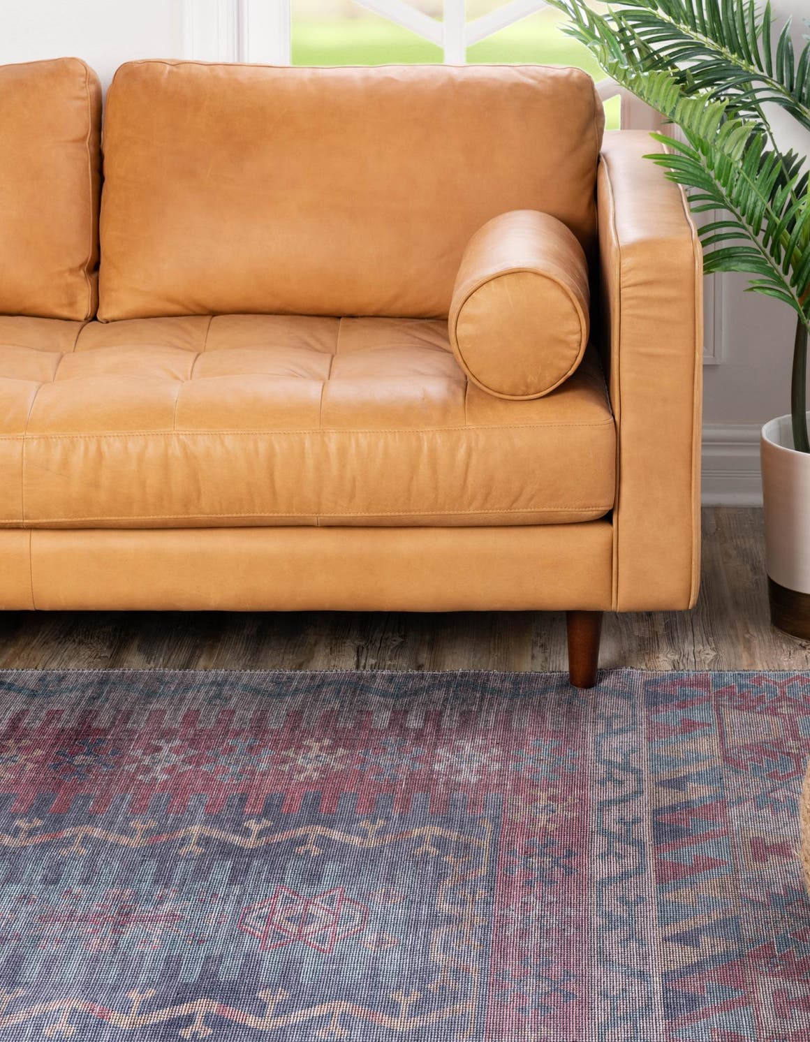 Washable Multicolor 5' 3 x 8' Sisu Rectangle Area Rug Easy to Clean Stain Resistant & Durable Polyester Chenille Distressed Vintage Look Carpet for Sale at Rug Engine