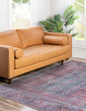 Washable Multicolor 10' 6 x 13' Sisu Rectangle Area Rug Easy to Clean Stain Resistant & Durable Polyester Chenille Distressed Vintage Look Carpet for Sale at Rug Engine