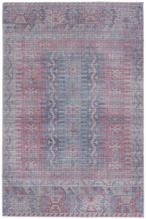 Washable Multicolor 5' 3 x 8' Sisu Rectangle Area Rug Easy to Clean Stain Resistant & Durable Polyester Chenille Distressed Vintage Look Carpet for Sale at Rug Engine