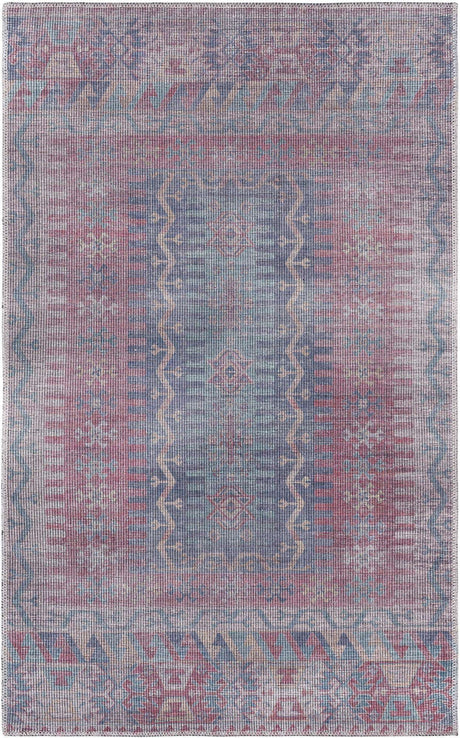 Washable Multicolor 3' 3 x 5' 3 Sisu Rectangle Area Rug Easy to Clean Stain Resistant & Durable Polyester Chenille Distressed Vintage Look Carpet for Sale at Rug Engine