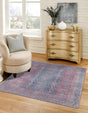 Washable Multicolor 7' 10 x 7' 10 Sisu Square Area Rug Easy to Clean Stain Resistant & Durable Polyester Chenille Distressed Vintage Look Carpet for Sale at Rug Engine