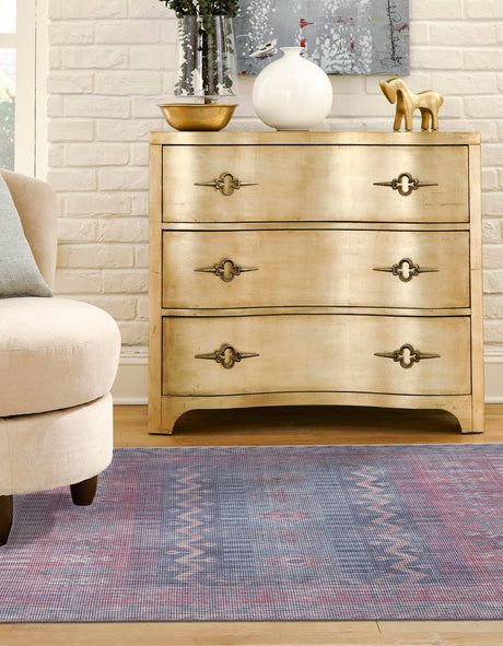 Washable Multicolor 7' 10 x 7' 10 Sisu Square Area Rug Easy to Clean Stain Resistant & Durable Polyester Chenille Distressed Vintage Look Carpet for Sale at Rug Engine