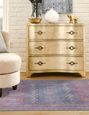 Washable Multicolor 5' 3 x 5' 3 Sisu Square Area Rug Easy to Clean Stain Resistant & Durable Polyester Chenille Distressed Vintage Look Carpet for Sale at Rug Engine
