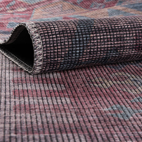 Washable Multicolor 5' 3 x 5' 3 Sisu Square Area Rug Easy to Clean Stain Resistant & Durable Polyester Chenille Distressed Vintage Look Carpet for Sale at Rug Engine