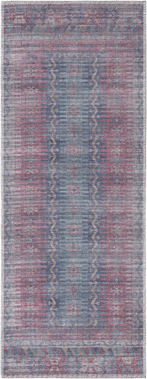 Washable Multicolor 2' x 5' Sisu Runner Area Rug Easy to Clean Stain Resistant & Durable Polyester Chenille Distressed Vintage Look Carpet for Sale at Rug Engine