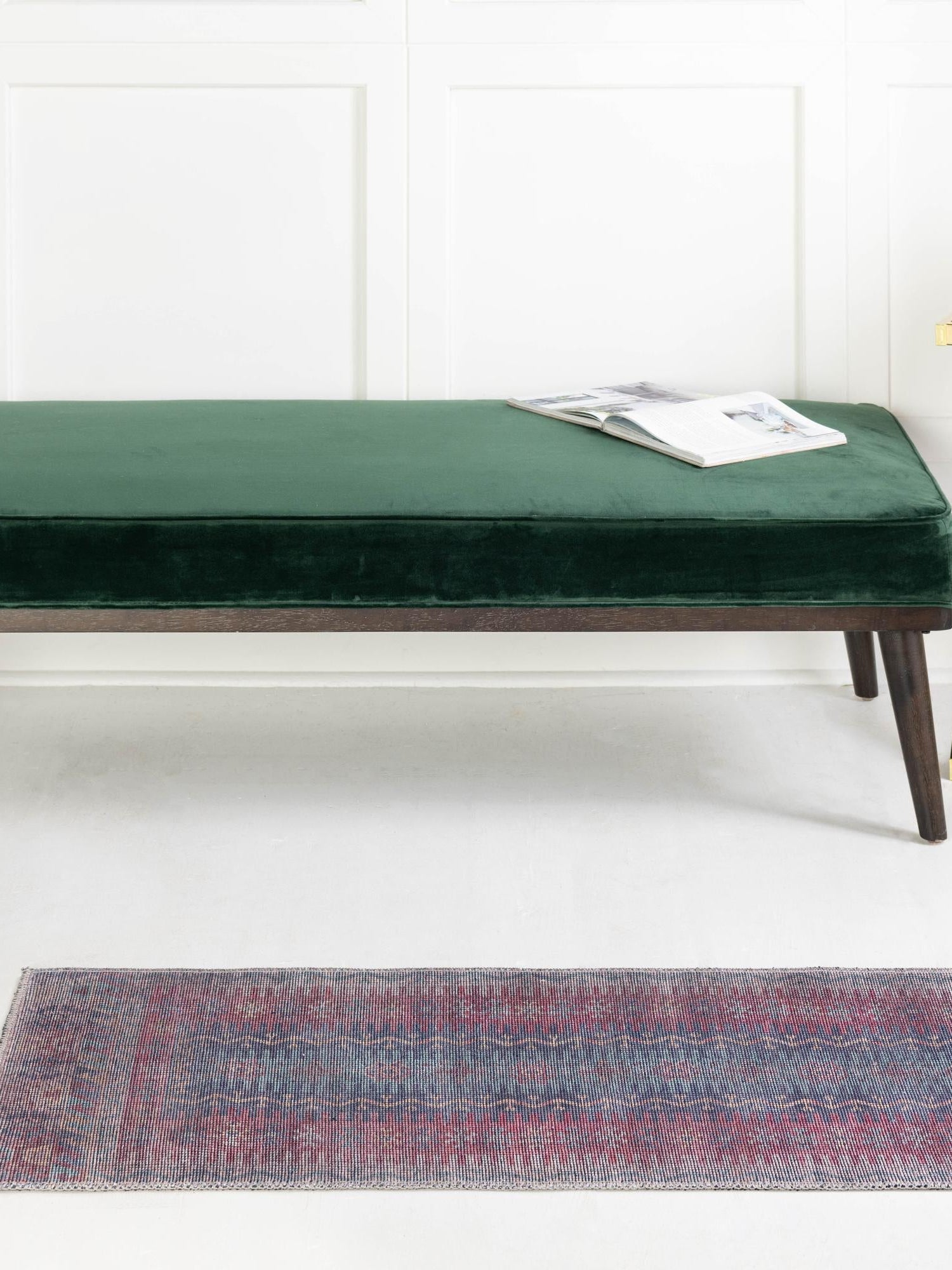 Washable Multicolor 2' x 10' Sisu Runner Area Rug Easy to Clean Stain Resistant & Durable Polyester Chenille Distressed Vintage Look Carpet for Sale at Rug Engine