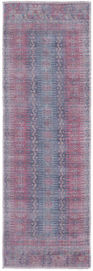 Washable Multicolor 2' x 6' Sisu Runner Area Rug Easy to Clean Stain Resistant & Durable Polyester Chenille Distressed Vintage Look Carpet for Sale at Rug Engine