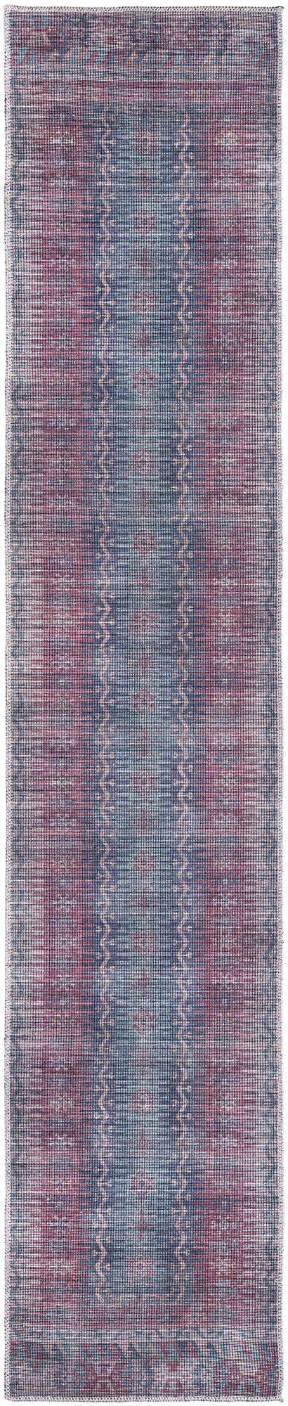 Washable Multicolor 2' x 10' Sisu Runner Area Rug Easy to Clean Stain Resistant & Durable Polyester Chenille Distressed Vintage Look Carpet for Sale at Rug Engine