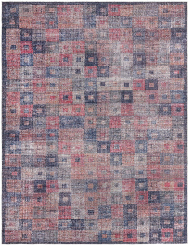 Washable Multicolor 9' 2 x 12' Sisu Rectangle Area Rug Easy to Clean Stain Resistant & Durable Polyester Chenille Distressed Vintage Look Carpet for Sale at Rug Engine