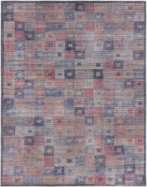 Washable Multicolor 7' 10 x 10' Sisu Rectangle Area Rug Easy to Clean Stain Resistant & Durable Polyester Chenille Distressed Vintage Look Carpet for Sale at Rug Engine