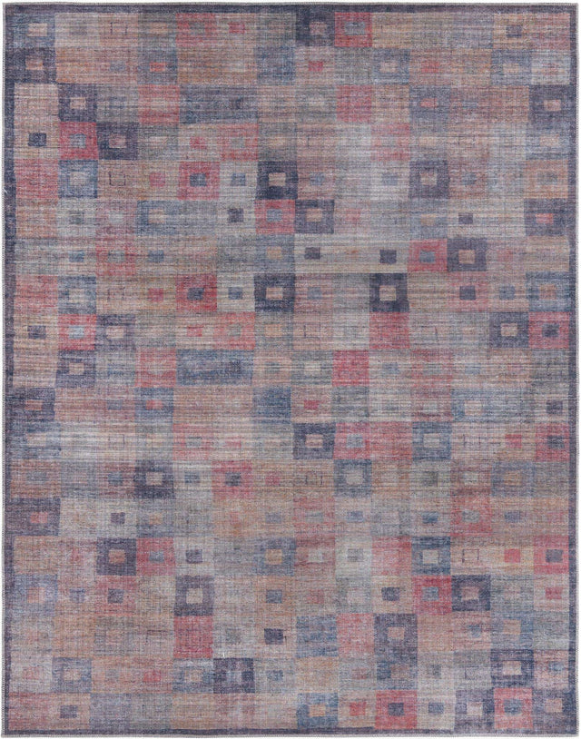 Washable Multicolor 7' 10 x 10' Sisu Rectangle Area Rug Easy to Clean Stain Resistant & Durable Polyester Chenille Distressed Vintage Look Carpet for Sale at Rug Engine