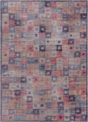 Washable Multicolor 7' 3 x 10' Sisu Rectangle Area Rug Easy to Clean Stain Resistant & Durable Polyester Chenille Distressed Vintage Look Carpet for Sale at Rug Engine