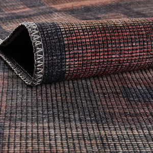 Washable Multicolor 3' 11 x 6' Sisu Rectangle Area Rug Easy to Clean Stain Resistant & Durable Polyester Chenille Distressed Vintage Look Carpet for Sale at Rug Engine