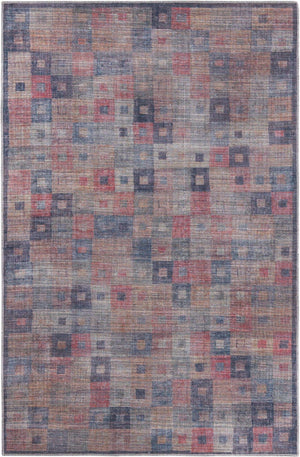 Washable Multicolor 5' 3 x 8' Sisu Rectangle Area Rug Easy to Clean Stain Resistant & Durable Polyester Chenille Distressed Vintage Look Carpet for Sale at Rug Engine