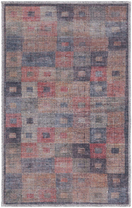 Washable Multicolor 2' x 3' Sisu Rectangle Area Rug Easy to Clean Stain Resistant & Durable Polyester Chenille Distressed Vintage Look Carpet for Sale at Rug Engine