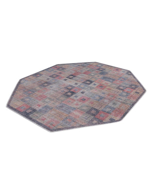 Washable Multicolor 5' 3 x 5' 3 Sisu Octagon Area Rug Easy to Clean Stain Resistant & Durable Polyester Chenille Distressed Vintage Look Carpet for Sale at Rug Engine