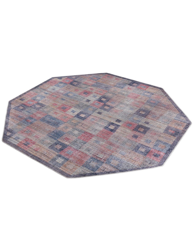 Washable Multicolor 7' 10 x 7' 10 Sisu Octagon Area Rug Easy to Clean Stain Resistant & Durable Polyester Chenille Distressed Vintage Look Carpet for Sale at Rug Engine