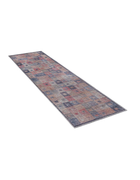 Washable Multicolor 2' x 5' Sisu Runner Area Rug Easy to Clean Stain Resistant & Durable Polyester Chenille Distressed Vintage Look Carpet for Sale at Rug Engine