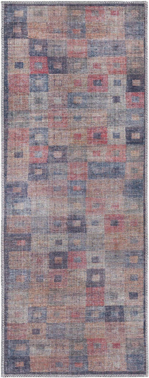 Washable Multicolor 2' x 5' Sisu Runner Area Rug Easy to Clean Stain Resistant & Durable Polyester Chenille Distressed Vintage Look Carpet for Sale at Rug Engine