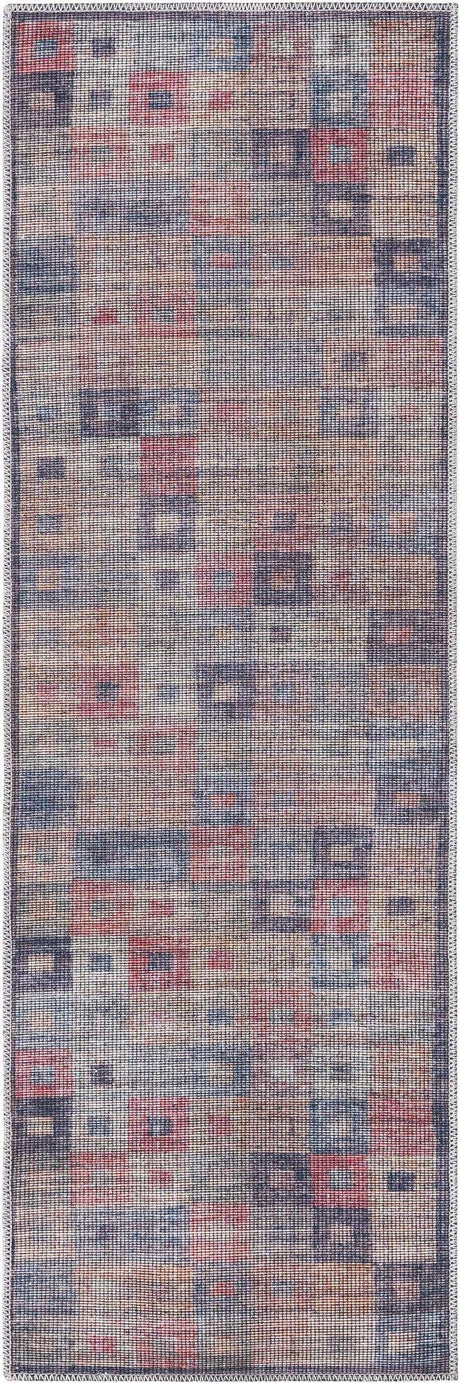 Washable Multicolor 2' x 6' Sisu Runner Area Rug Easy to Clean Stain Resistant & Durable Polyester Chenille Distressed Vintage Look Carpet for Sale at Rug Engine