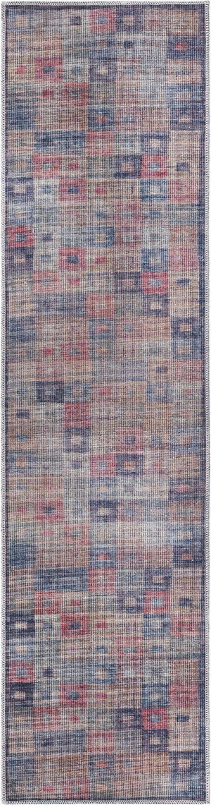 Washable Multicolor 2' x 7' 10 Sisu Runner Area Rug Easy to Clean Stain Resistant & Durable Polyester Chenille Distressed Vintage Look Carpet for Sale at Rug Engine