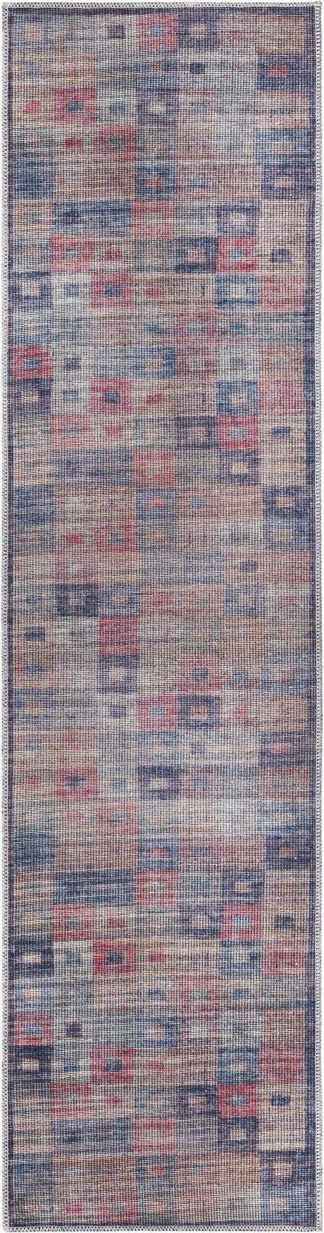 Washable Multicolor 2' x 7' 10 Sisu Runner Area Rug Easy to Clean Stain Resistant & Durable Polyester Chenille Distressed Vintage Look Carpet for Sale at Rug Engine