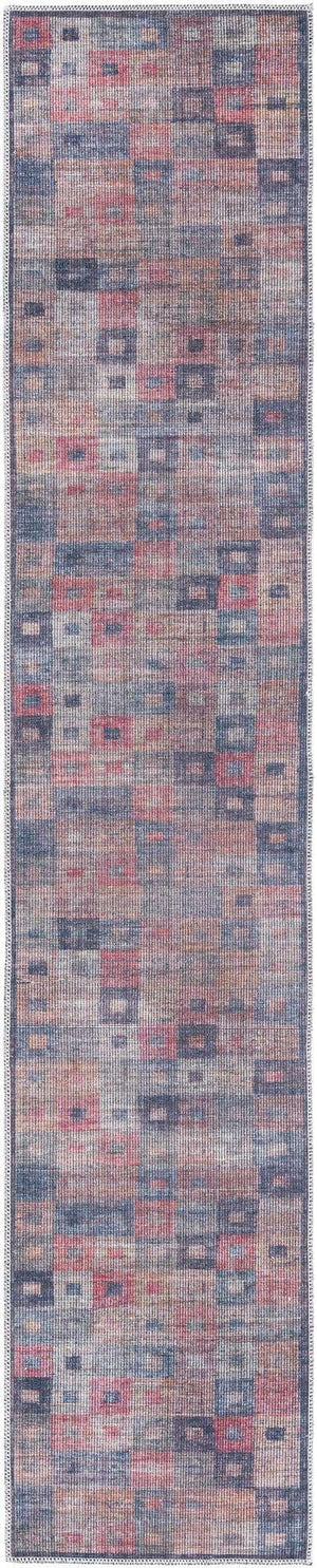 Washable Multicolor 2' x 10' Sisu Runner Area Rug Easy to Clean Stain Resistant & Durable Polyester Chenille Distressed Vintage Look Carpet for Sale at Rug Engine