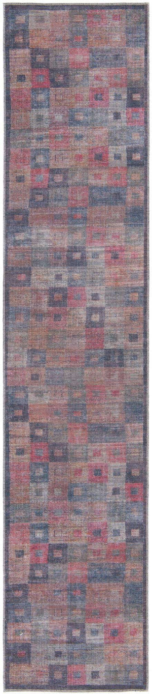 Washable Multicolor 2' 7 x 12' Sisu Runner Area Rug Easy to Clean Stain Resistant & Durable Polyester Chenille Distressed Vintage Look Carpet for Sale at Rug Engine