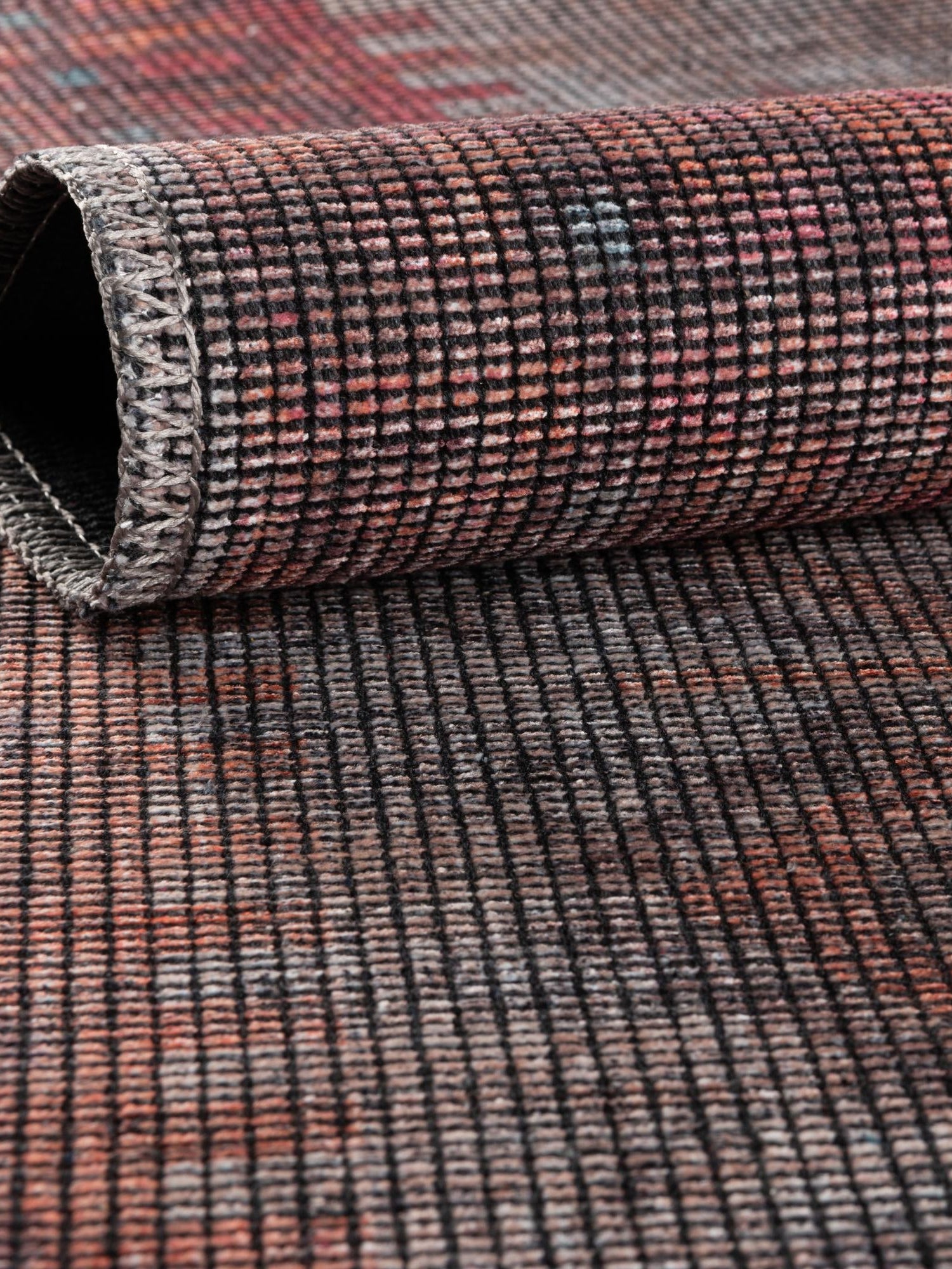Washable Rust red and Beige 5' 11 x 9' Sisu Rectangle Area Rug Easy to Clean Stain Resistant & Durable Polyester Chenille Distressed Vintage Look Carpet for Sale at Rug Engine