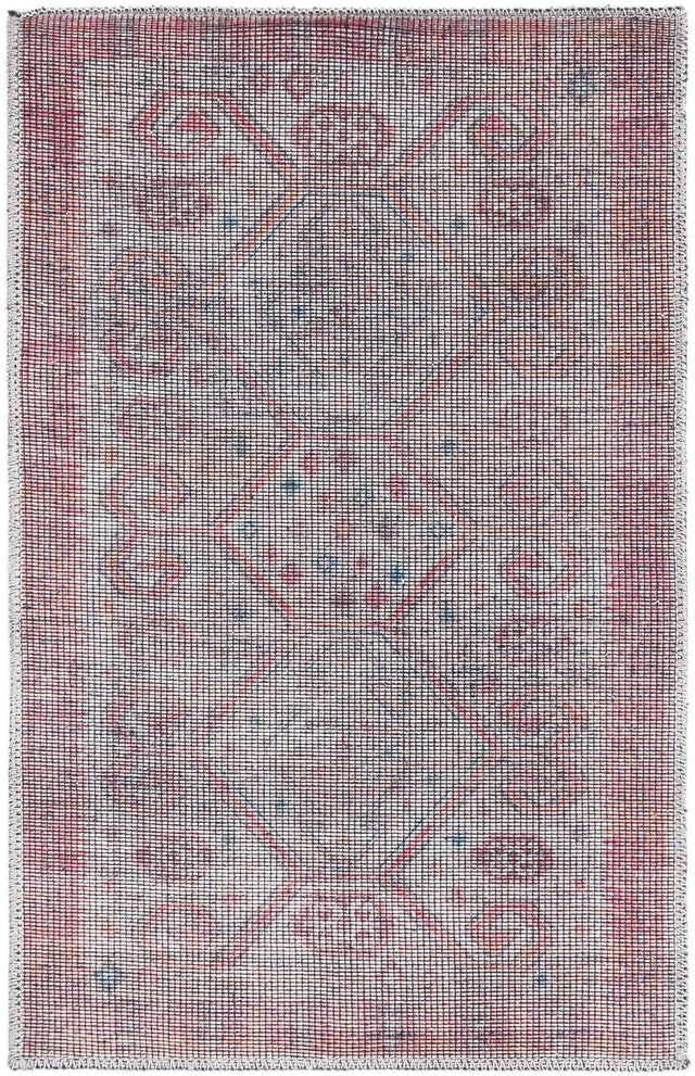 Washable Rust red and Beige 2' x 3' Sisu Rectangle Area Rug Easy to Clean Stain Resistant & Durable Polyester Chenille Distressed Vintage Look Carpet for Sale at Rug Engine