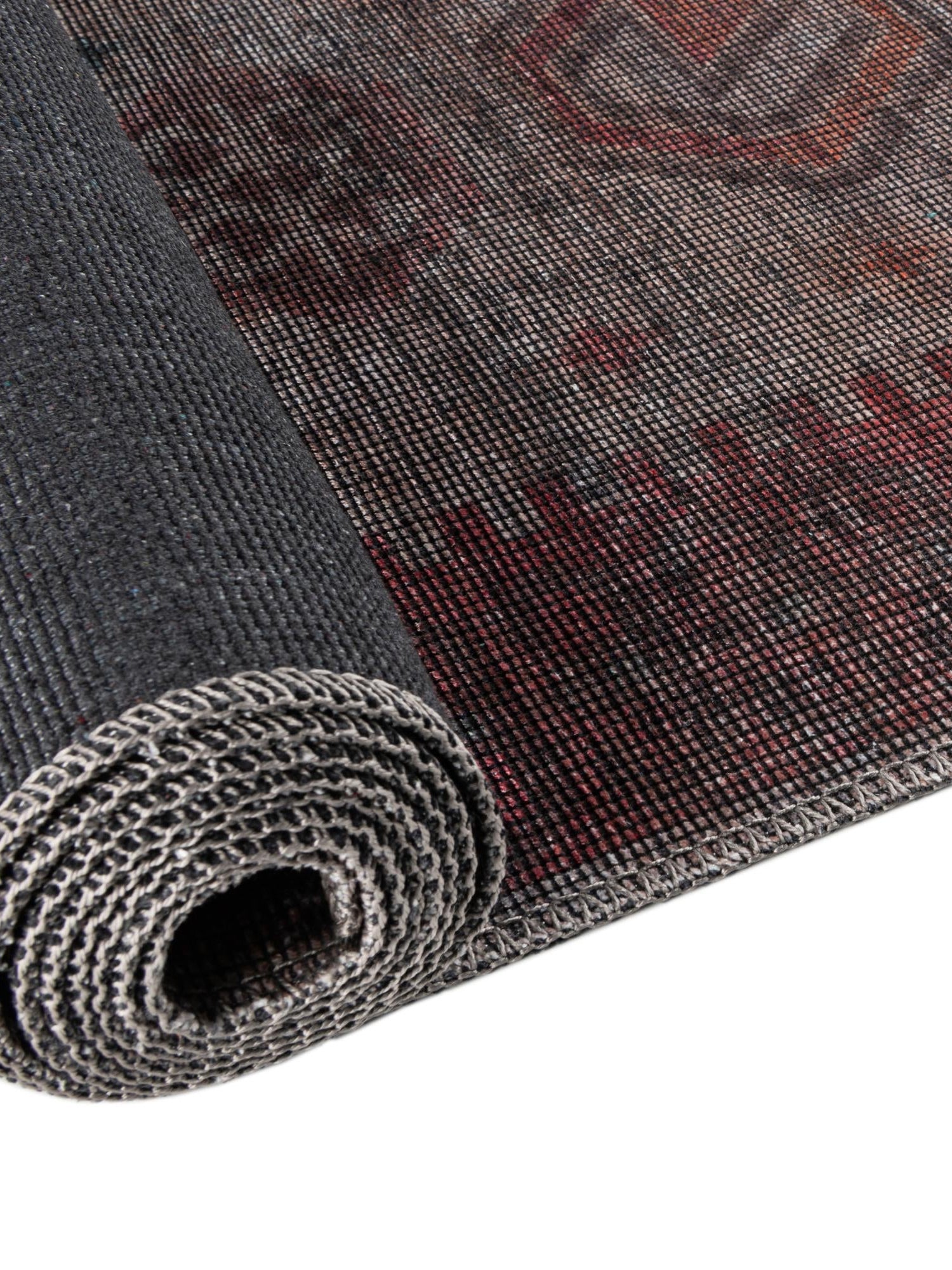Washable Rust red and Beige 2' x 10' Sisu Runner Area Rug Easy to Clean Stain Resistant & Durable Polyester Chenille Distressed Vintage Look Carpet for Sale at Rug Engine