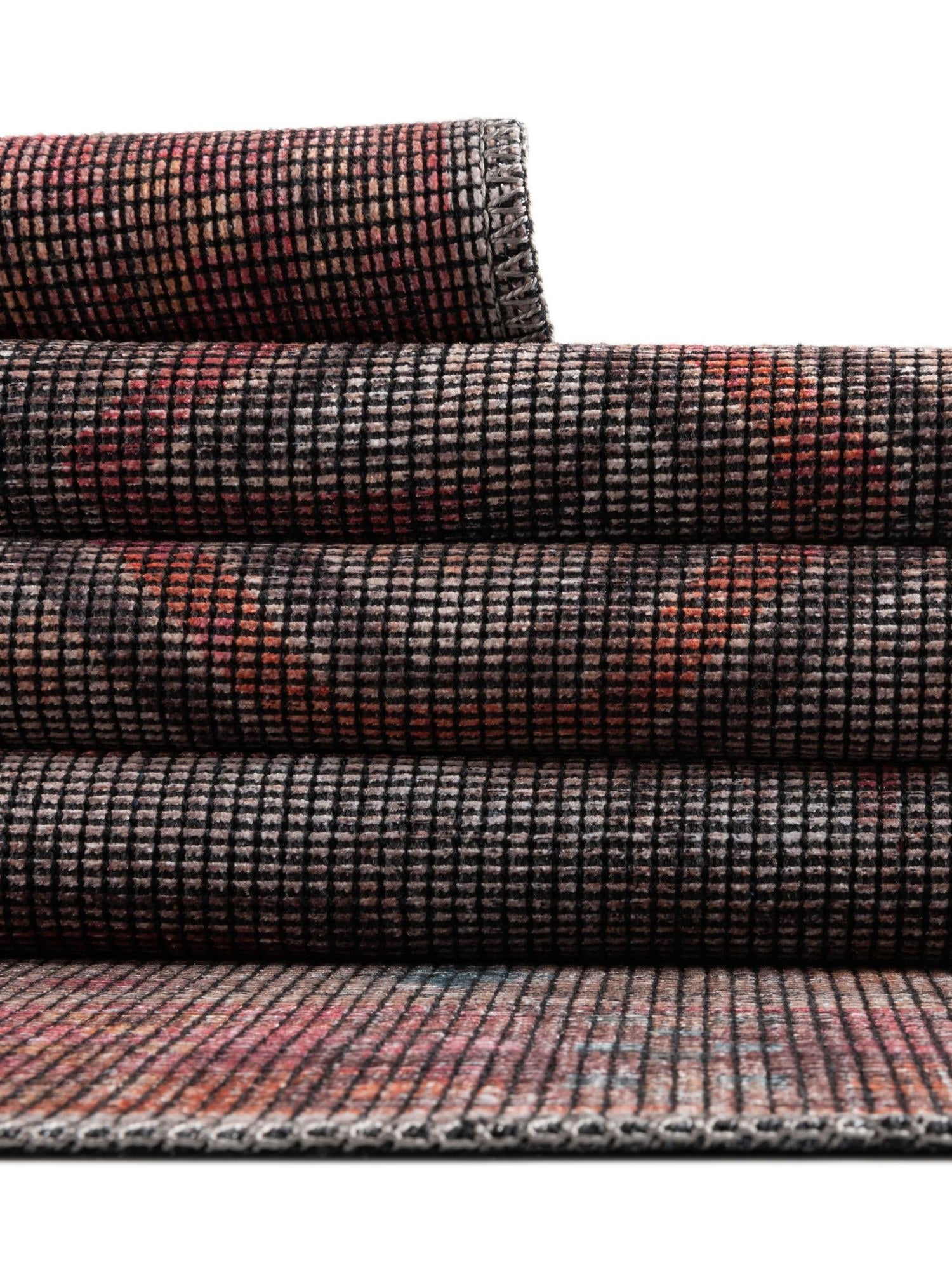 Washable Rust red and Beige 2' x 10' Sisu Runner Area Rug Easy to Clean Stain Resistant & Durable Polyester Chenille Distressed Vintage Look Carpet for Sale at Rug Engine