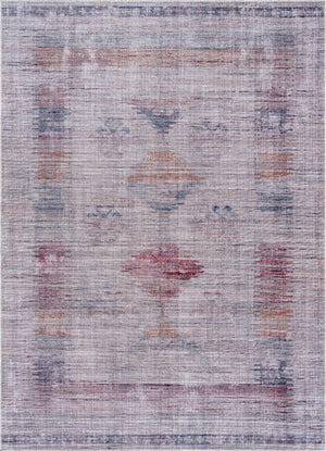 Washable Sandy and Ivory 7' 3 x 10' Sisu Rectangle Area Rug Easy to Clean Stain Resistant & Durable Polyester Chenille Distressed Vintage Look Carpet for Sale at Rug Engine