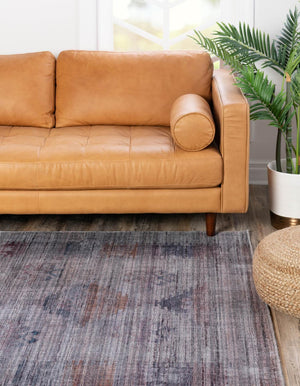 Washable Sandy and Ivory 7' 3 x 10' Sisu Rectangle Area Rug Easy to Clean Stain Resistant & Durable Polyester Chenille Distressed Vintage Look Carpet for Sale at Rug Engine