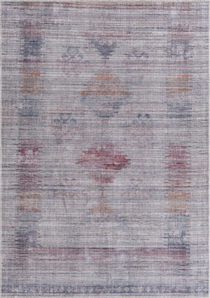 Washable Sandy and Ivory 5' 3 x 8' Sisu Rectangle Area Rug Easy to Clean Stain Resistant & Durable Polyester Chenille Distressed Vintage Look Carpet for Sale at Rug Engine