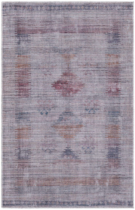 Washable Sandy and Ivory 3' 11 x 6' Sisu Rectangle Area Rug Easy to Clean Stain Resistant & Durable Polyester Chenille Distressed Vintage Look Carpet for Sale at Rug Engine