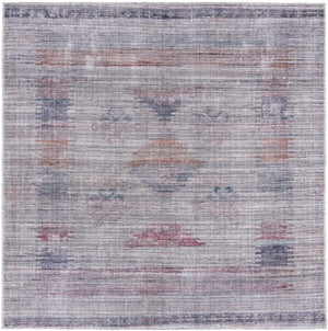 Washable Sandy and Ivory 5' 3 x 5' 3 Sisu Square Area Rug Easy to Clean Stain Resistant & Durable Polyester Chenille Distressed Vintage Look Carpet for Sale at Rug Engine