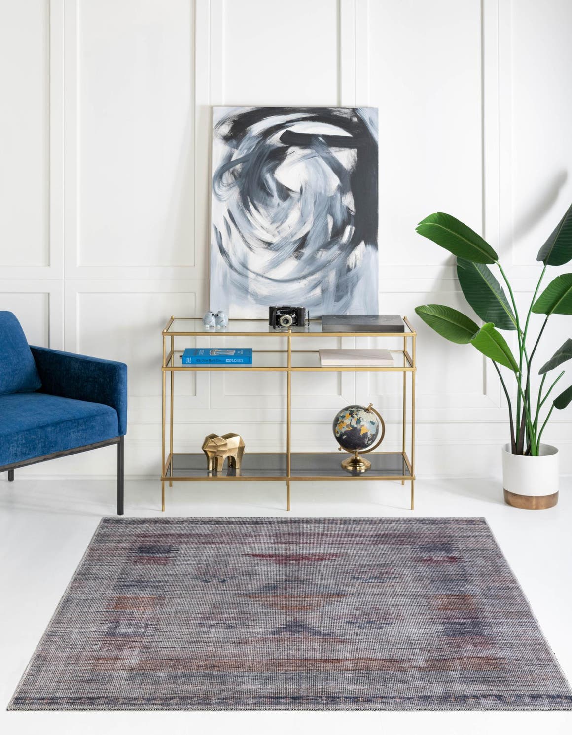 Washable Sandy and Ivory 7' 10 x 7' 10 Sisu Square Area Rug Easy to Clean Stain Resistant & Durable Polyester Chenille Distressed Vintage Look Carpet for Sale at Rug Engine