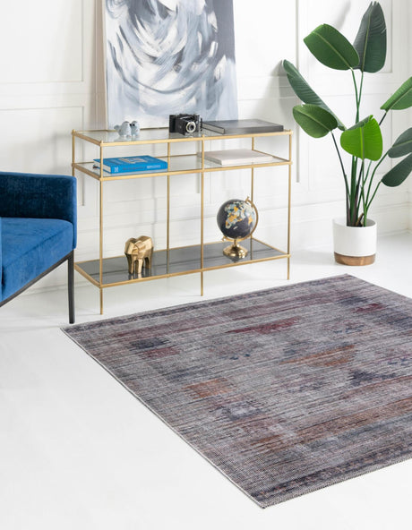 Washable Sandy and Ivory 7' 10 x 7' 10 Sisu Square Area Rug Easy to Clean Stain Resistant & Durable Polyester Chenille Distressed Vintage Look Carpet for Sale at Rug Engine
