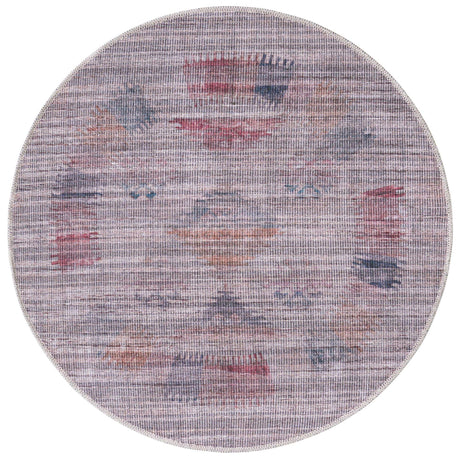 Washable Sandy and Ivory 3' 3 x 3' 3 Sisu Round Area Rug Easy to Clean Stain Resistant & Durable Polyester Chenille Distressed Vintage Look Carpet for Sale at Rug Engine