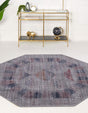 Washable Sandy and Ivory 5' 3 x 5' 3 Sisu Octagon Area Rug Easy to Clean Stain Resistant & Durable Polyester Chenille Distressed Vintage Look Carpet for Sale at Rug Engine