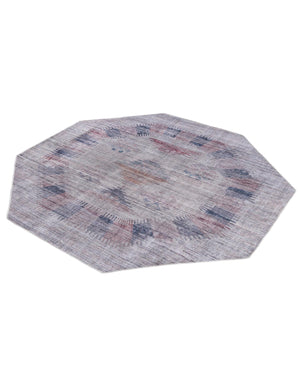 Washable Sandy and Ivory 7' 10 x 7' 10 Sisu Octagon Area Rug Easy to Clean Stain Resistant & Durable Polyester Chenille Distressed Vintage Look Carpet for Sale at Rug Engine