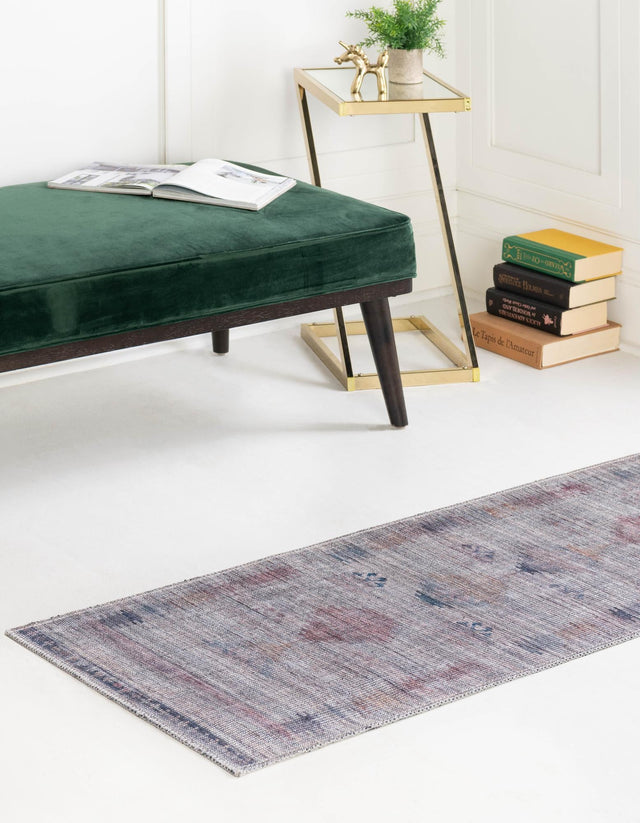 Washable Sandy and Ivory 2' x 10' Sisu Runner Area Rug Easy to Clean Stain Resistant & Durable Polyester Chenille Distressed Vintage Look Carpet for Sale at Rug Engine