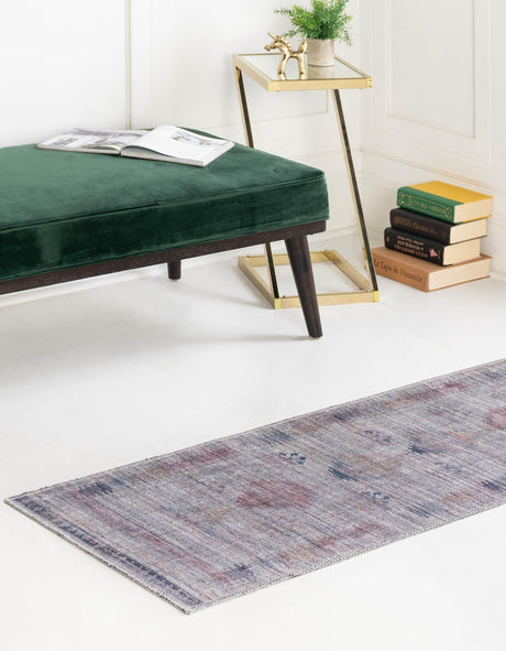 Washable Sandy and Ivory 2' 7 x 12' Sisu Runner Area Rug Easy to Clean Stain Resistant & Durable Polyester Chenille Distressed Vintage Look Carpet for Sale at Rug Engine