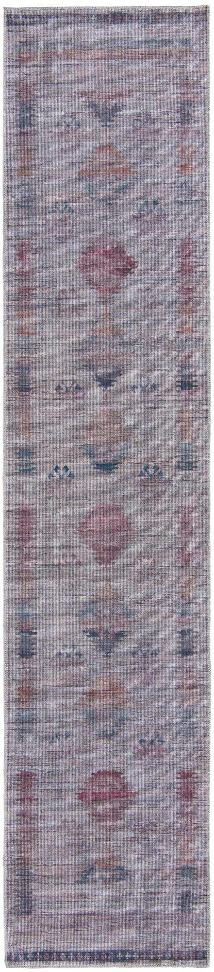 Washable Sandy and Ivory 2' 7 x 12' Sisu Runner Area Rug Easy to Clean Stain Resistant & Durable Polyester Chenille Distressed Vintage Look Carpet for Sale at Rug Engine