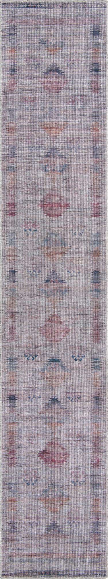 Washable Sandy and Ivory 2' 7 x 14' Sisu Runner Area Rug Easy to Clean Stain Resistant & Durable Polyester Chenille Distressed Vintage Look Carpet for Sale at Rug Engine