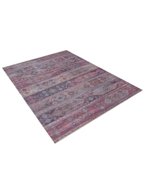 Washable Multicolor 10' 6 x 13' Sisu Rectangle Area Rug Easy to Clean Stain Resistant & Durable Polyester Chenille Distressed Vintage Look Carpet for Sale at Rug Engine
