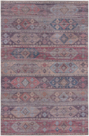 Washable Multicolor 5' 11 x 9' Sisu Rectangle Area Rug Easy to Clean Stain Resistant & Durable Polyester Chenille Distressed Vintage Look Carpet for Sale at Rug Engine