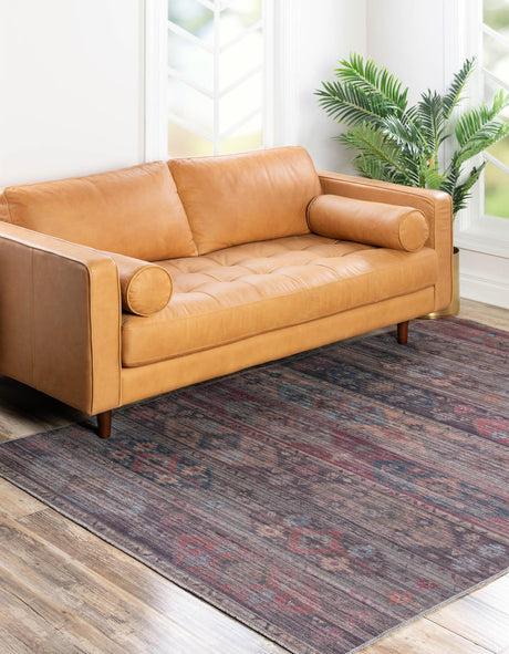 Washable Multicolor 10' 6 x 13' Sisu Rectangle Area Rug Easy to Clean Stain Resistant & Durable Polyester Chenille Distressed Vintage Look Carpet for Sale at Rug Engine
