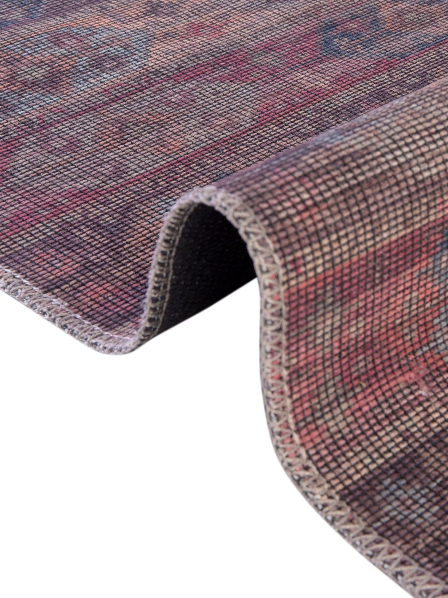 Washable Multicolor 5' 3 x 8' Sisu Rectangle Area Rug Easy to Clean Stain Resistant & Durable Polyester Chenille Distressed Vintage Look Carpet for Sale at Rug Engine